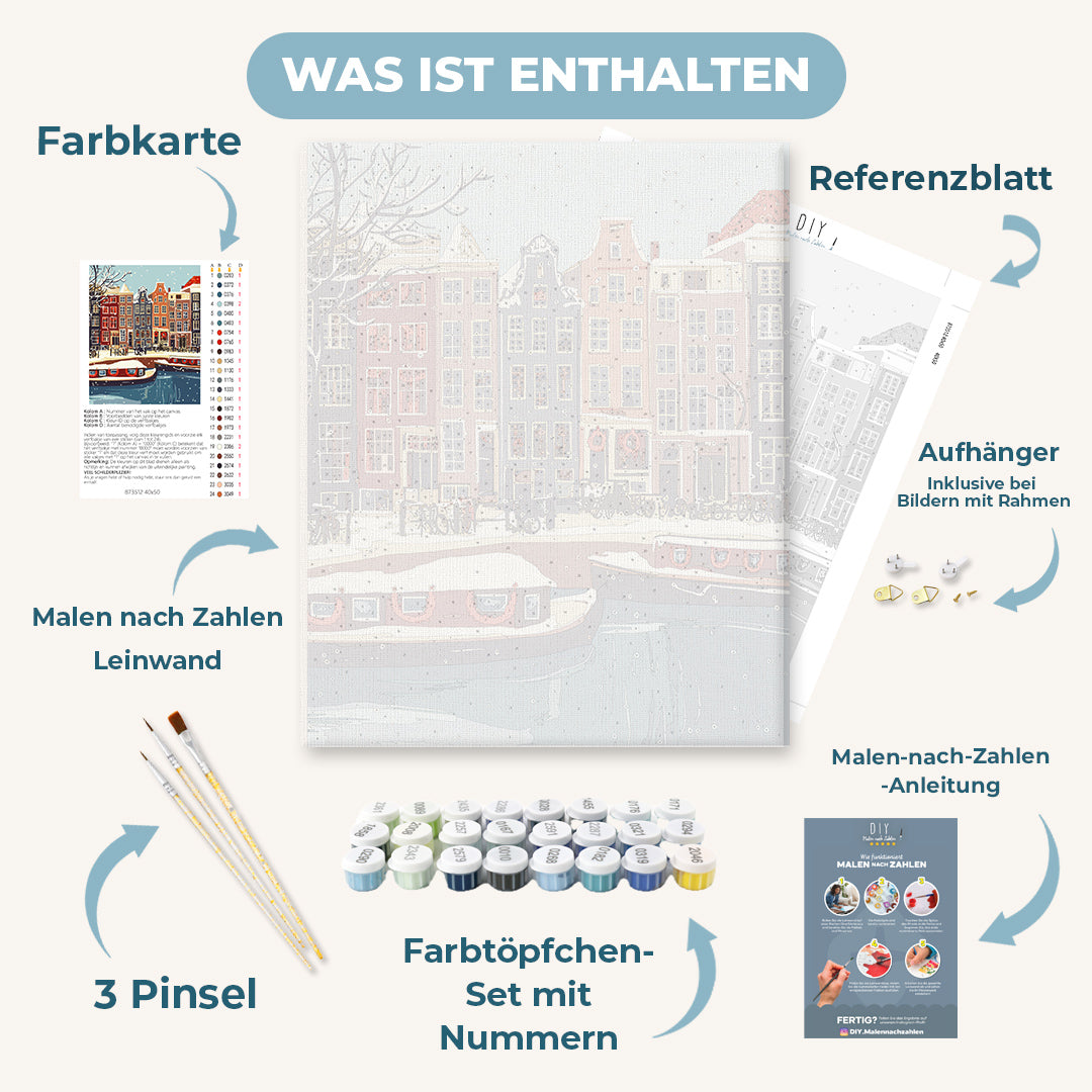 Malen nach Zahlen -  Weihnachten in Amsterdam