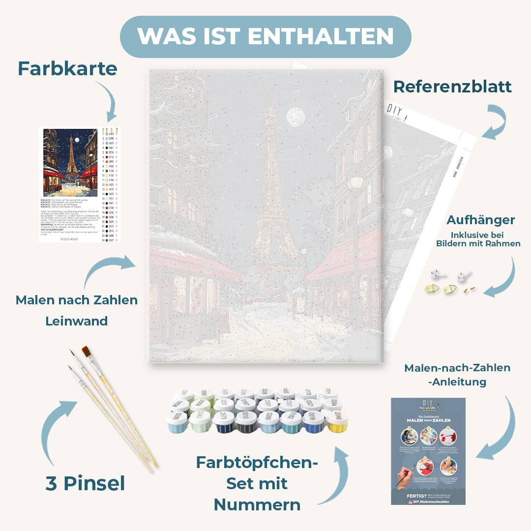 Malen nach Zahlen - Weihnachten in Paris