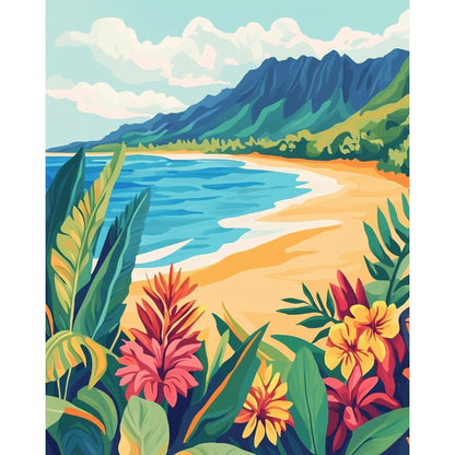 Malen nach Zahlen - Malen nach Zahlen - Strand landschaft