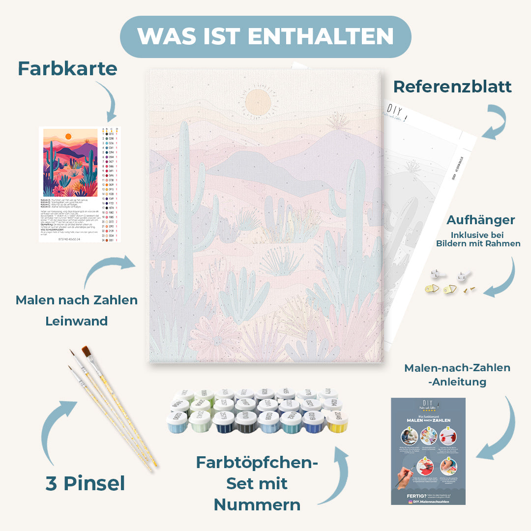 Malen nach Zahlen - Bunte Wüste