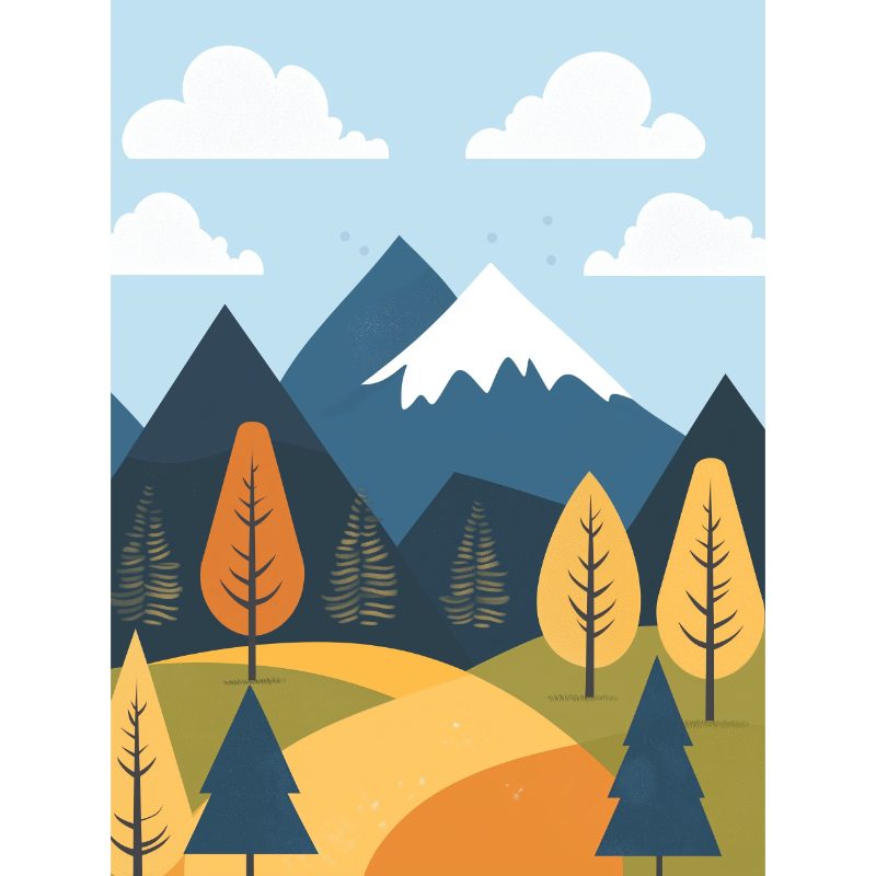 Malen nach Zahlen - Malen nach Zahlen - Landschaft - Kurzprojekt