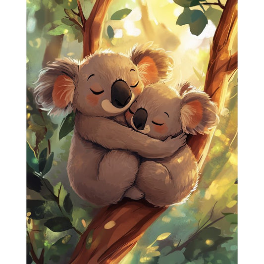 Malen nach Zahlen - Malen nach Zahlen - 2 süße Koalas