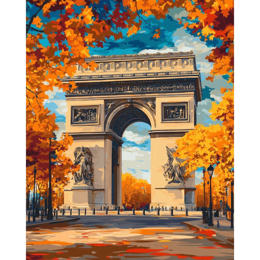 Malen nach Zahlen - Malen nach Zahlen - Arc de Triomphe in Frankreich