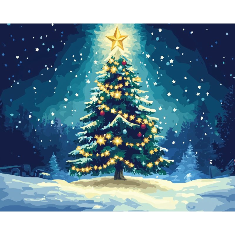 Malen nach Zahlen - Malen nach Zahlen - Wunderschöner Weihnachtsbaum