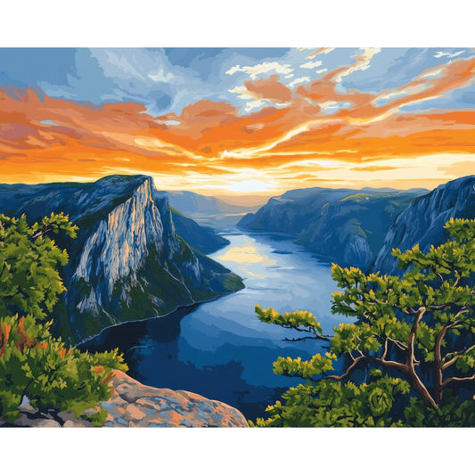 Malen nach Zahlen - Malen nach Zahlen - Preikestolen in Norwegen
