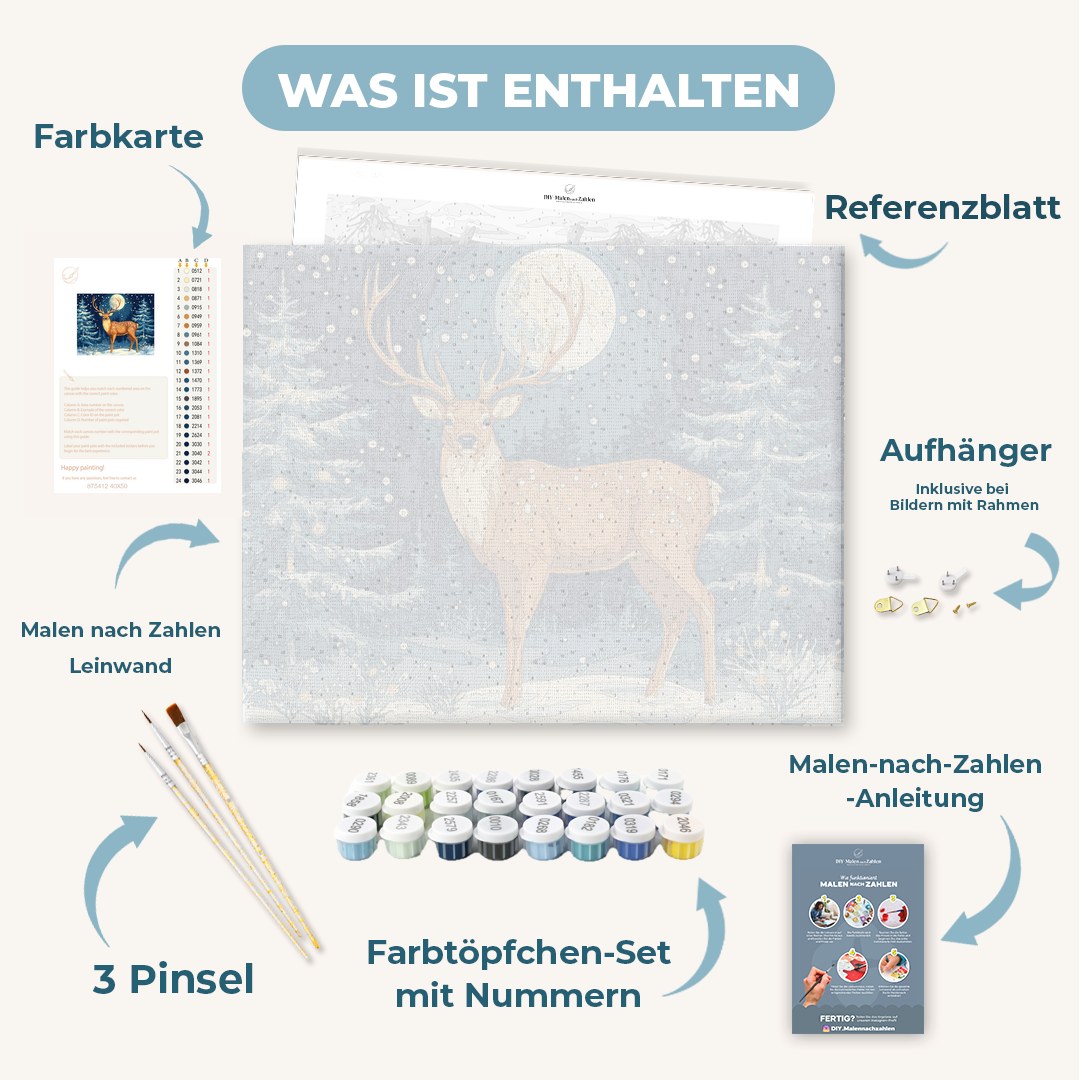 Malen nach Zahlen - Majestätischer Hirsch