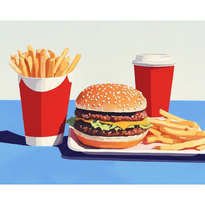 Malen nach Zahlen - Malen nach Zahlen - Fast food