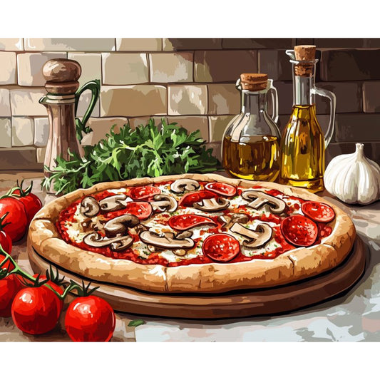 Malen nach Zahlen - Malen nach Zahlen - Italienische Pizza
