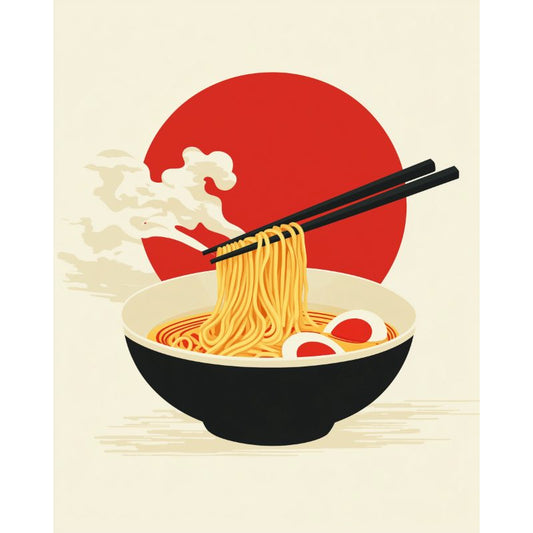 Malen nach Zahlen - Malen nach Zahlen - Japanische Ramen-Nudeln