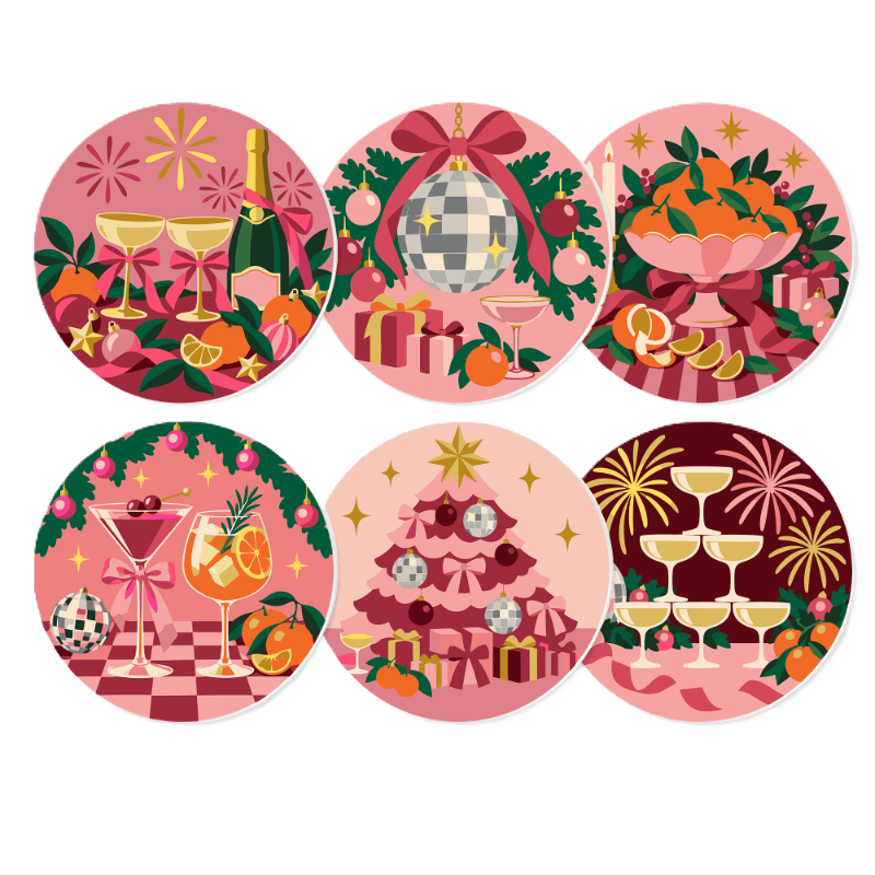 Malen nach Zahlen Tischset – Weihnachten in Rosa