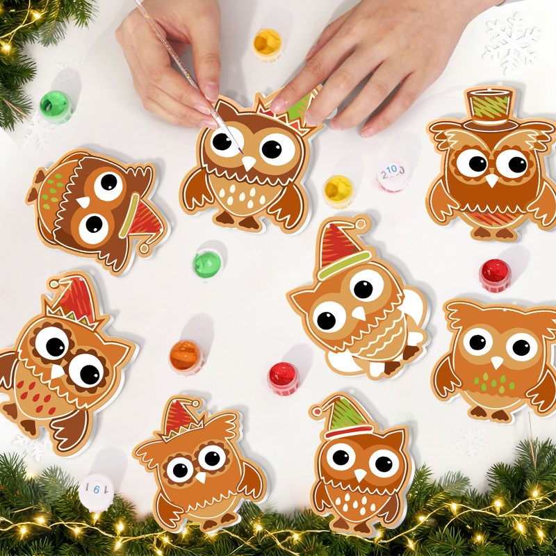8 XL Weihnachtsanhängern | Festliches Weihnachtseulen-Set
