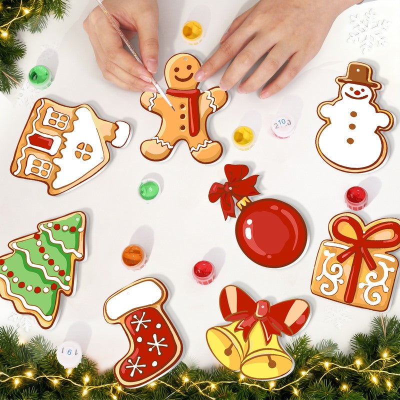 8 XL Weihnachtsanhängern | Fröhliches Weihnachtsplätzchen-Set