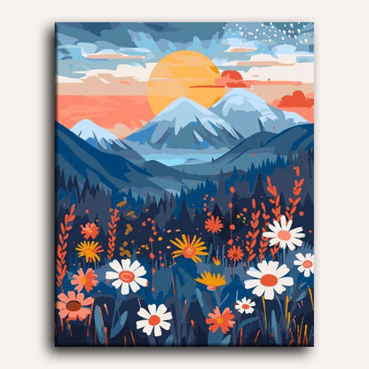 Malen nach Zahlen - Bunte Landschaft 3