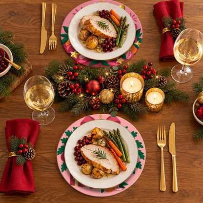 Malen nach Zahlen Tischset – Weihnachten in Rosa