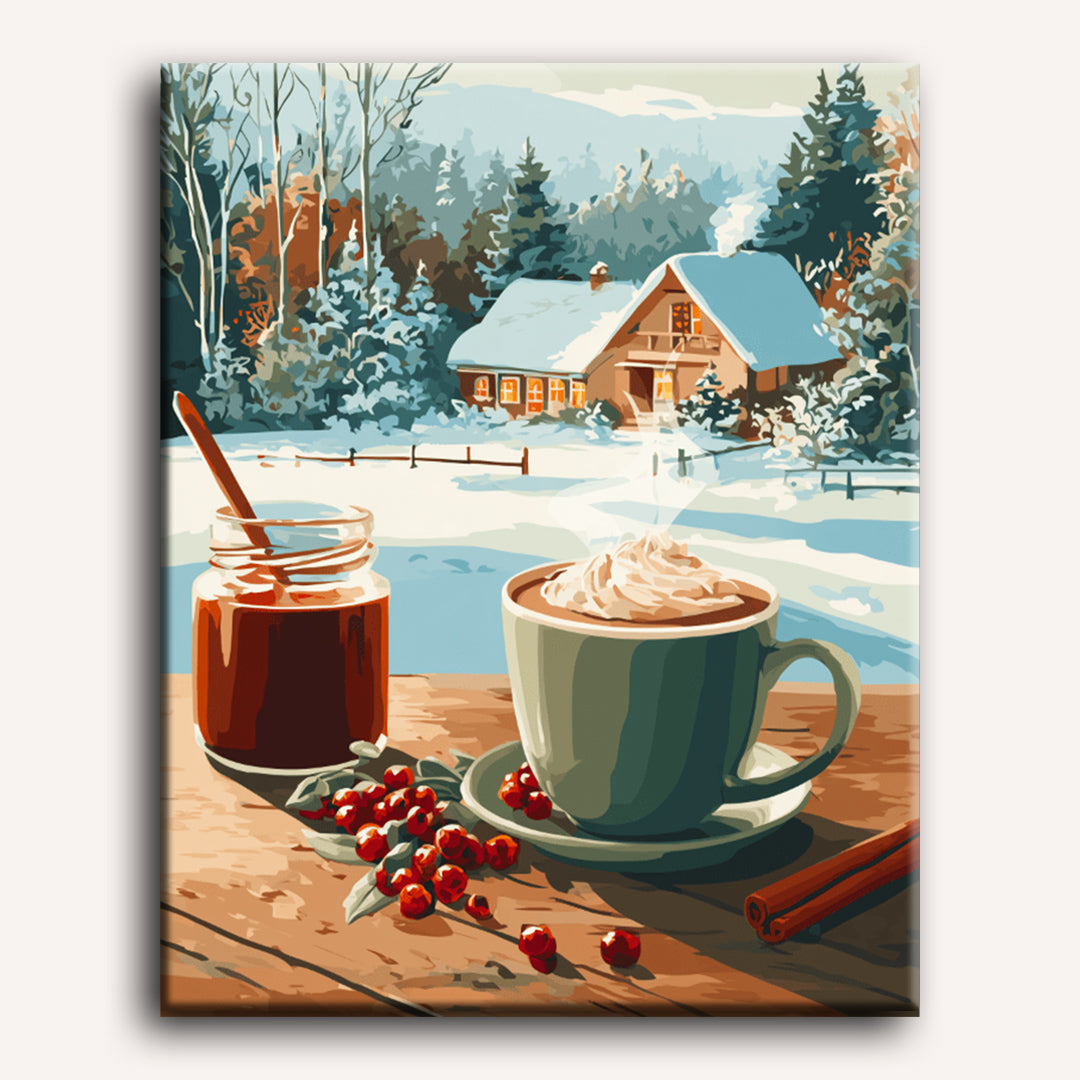 Malen nach Zahlen - Ein gemütlicher Winter
