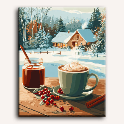 Malen nach Zahlen - Ein gemütlicher Winter
