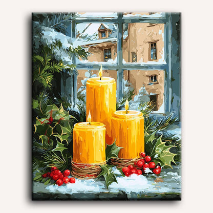Malen nach Zahlen - Adventskerzen