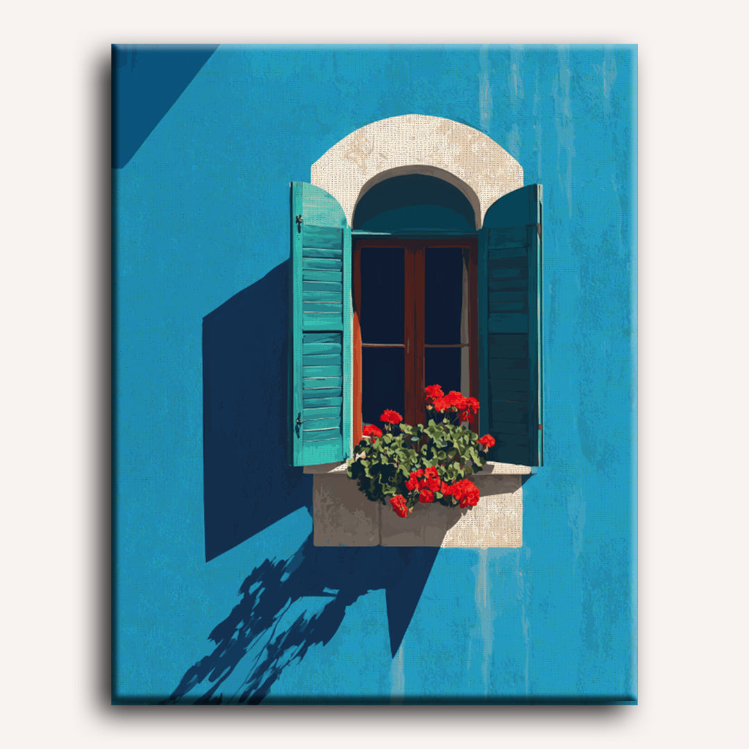 Malen nach Zahlen - Blau & Blüte