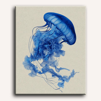 Malen nach Zahlen - Blaue Qualle