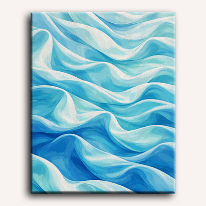 Malen nach Zahlen - Blauer Satin