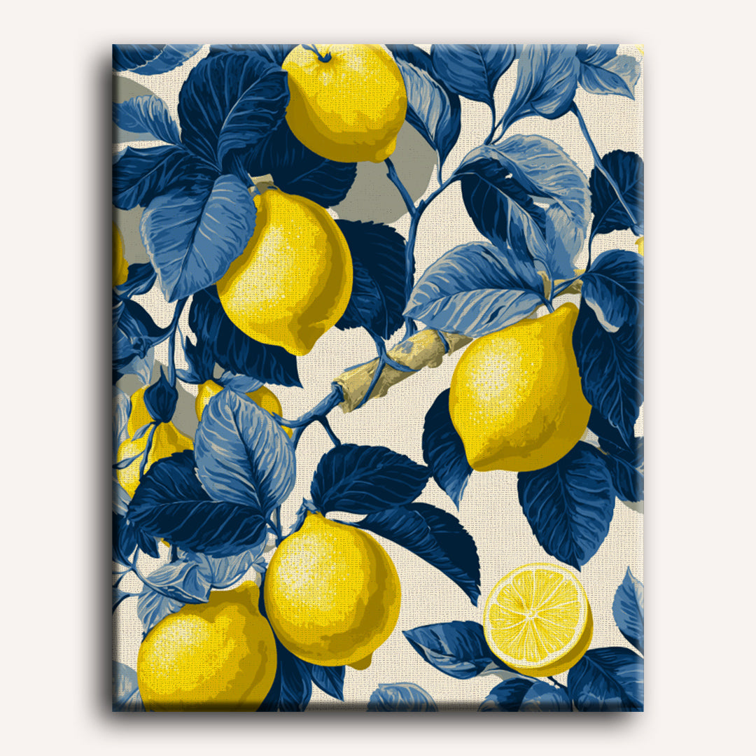 Malen nach Zahlen - Botanisches Blau