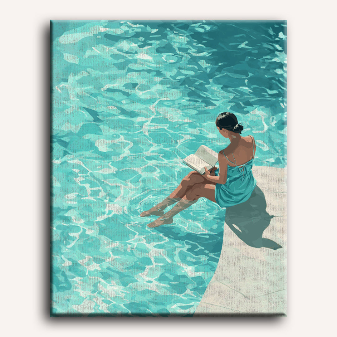 Malen nach Zahlen - Am Pool