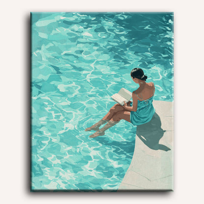 Malen nach Zahlen - Am Pool