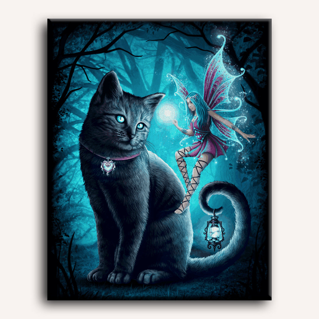 Malen nach Zahlen - Cat and Fairy - by Sarah Richter