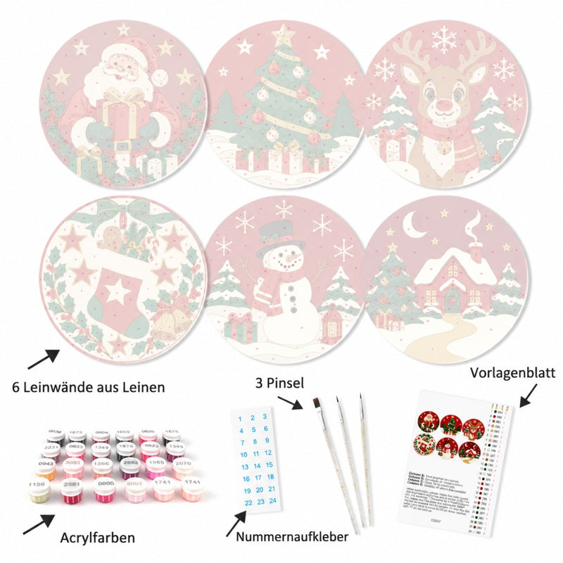 Malen nach Zahlen Tischset – Klassische Weihnachten