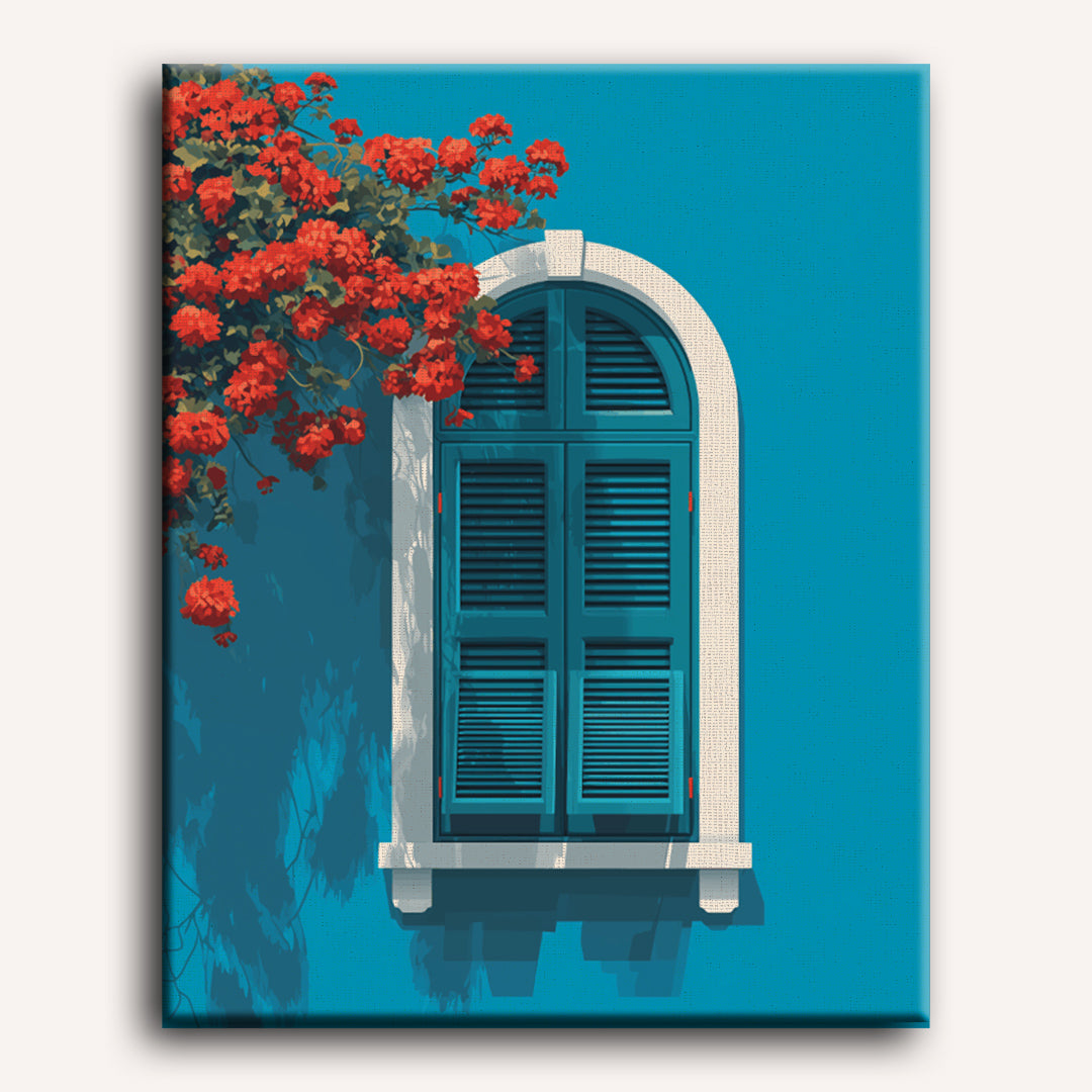 Malen nach Zahlen - Küsten-Fensterläden