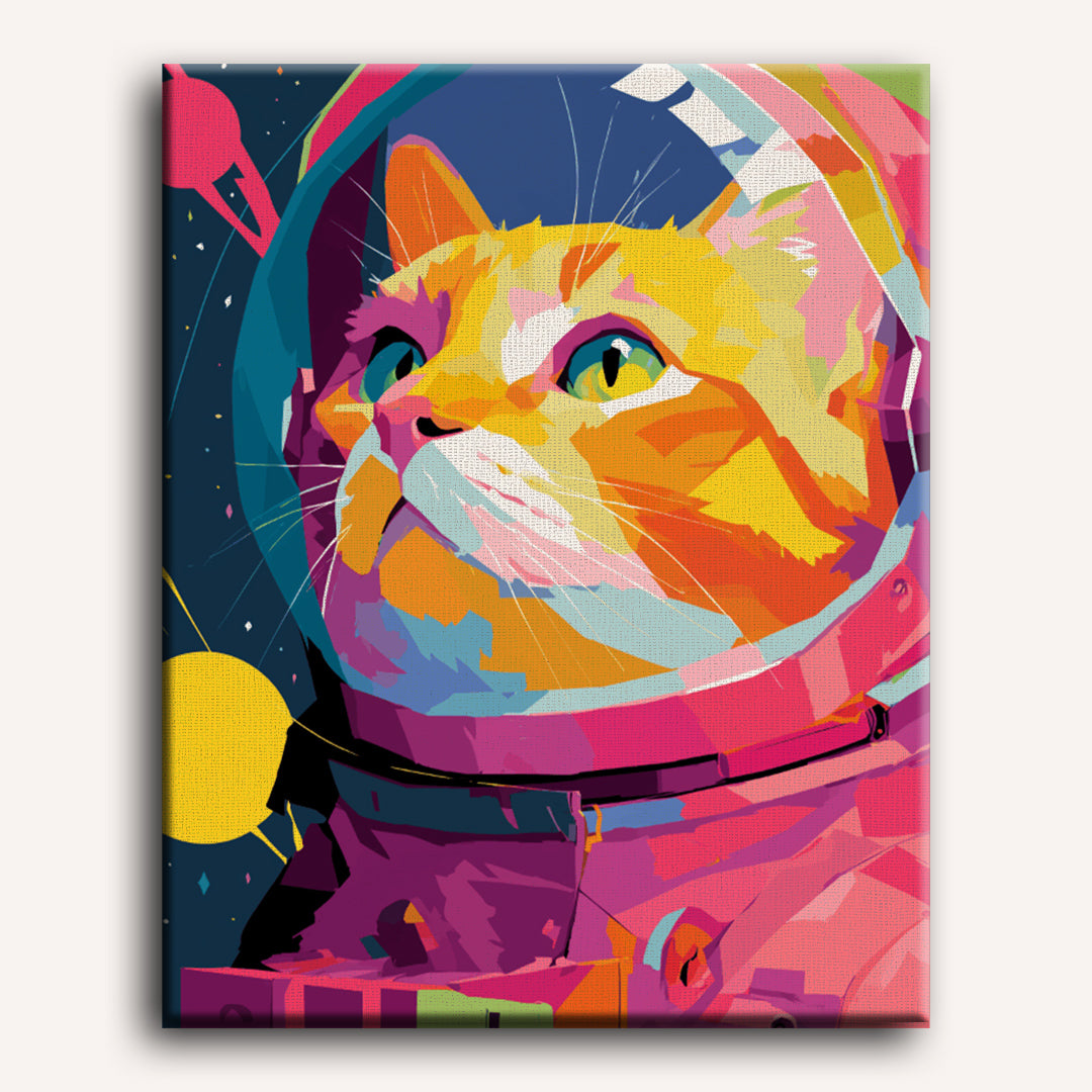 Malen nach Zahlen - Kosmische Katze