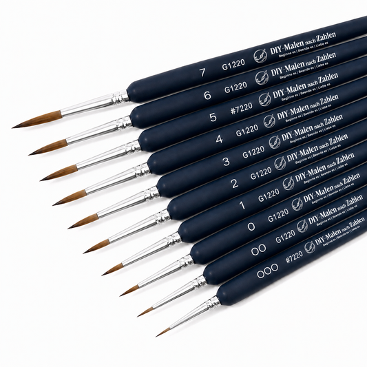 Premium Pinselset für Malen nach Zahlen – 10-teilig