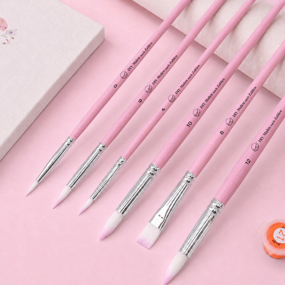 Premium Rosa Pinsel-Set | 6-teilig