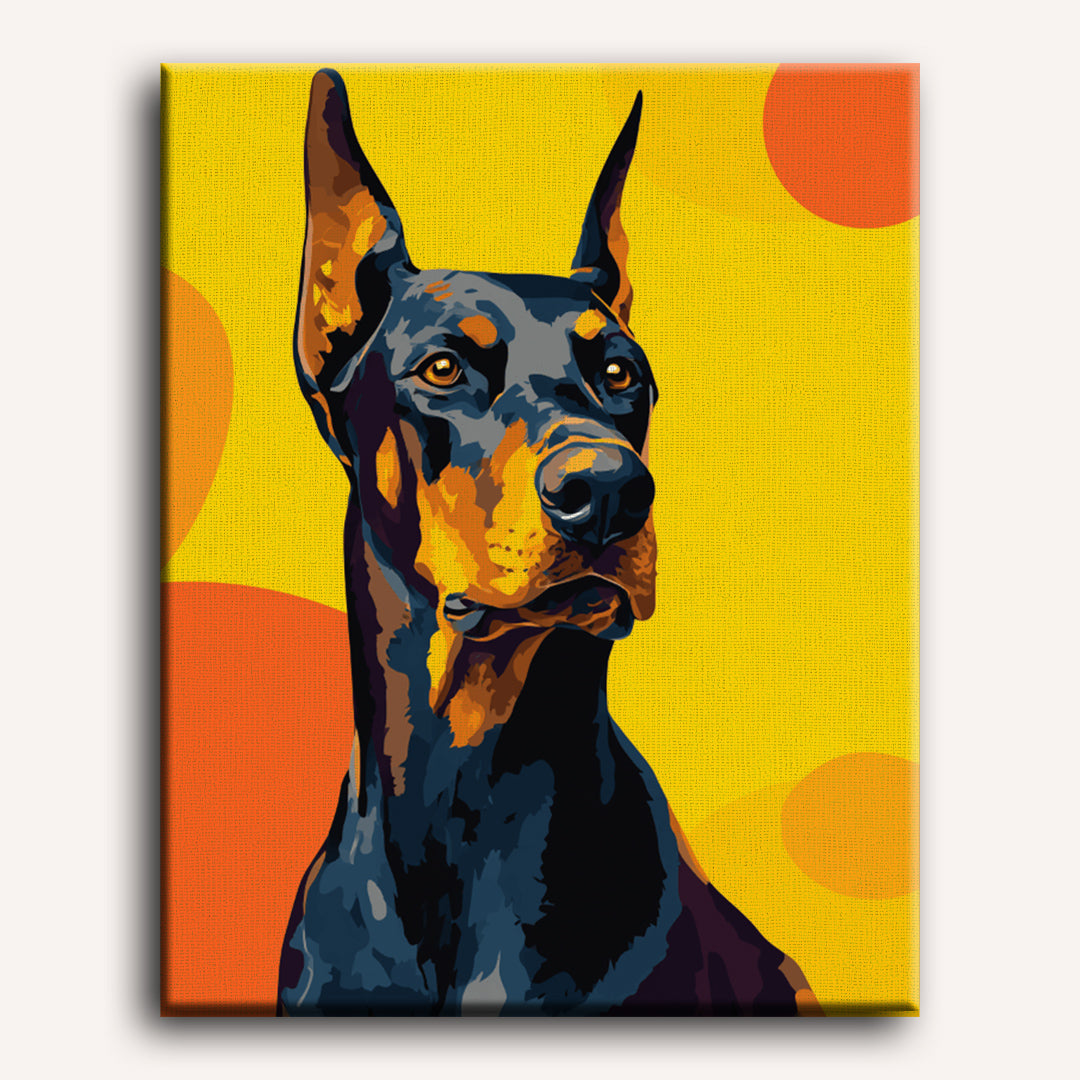 Malen nach Zahlen - Dobermann