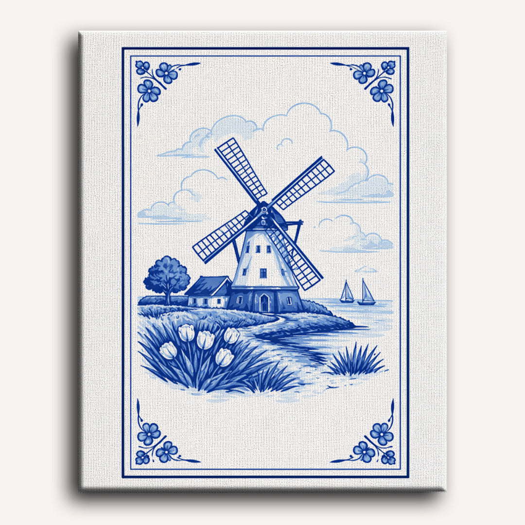 Malen nach Zahlen - Holländische Windmühle