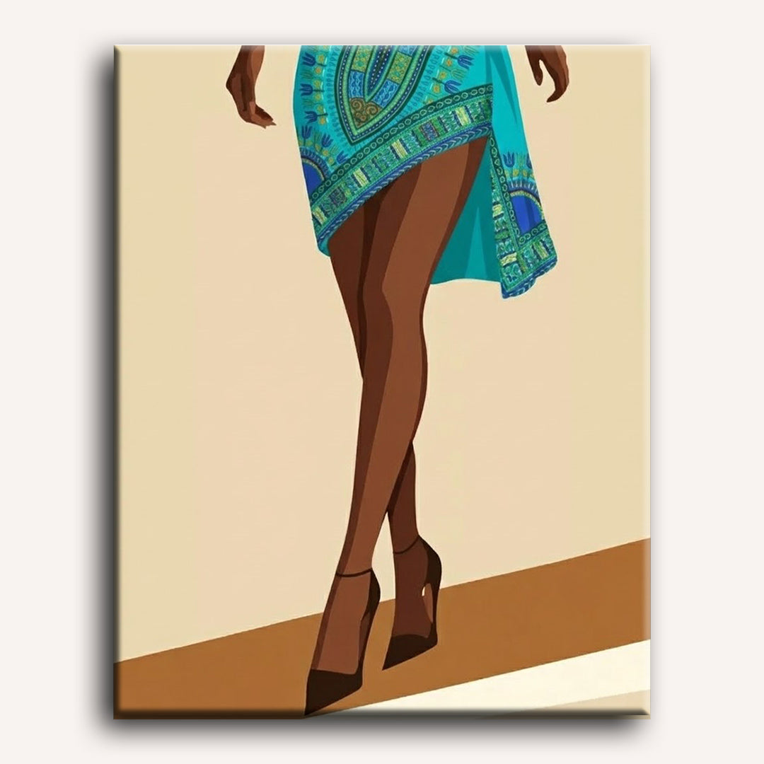 Malen nach Zahlen - Elegante afrikanische Frau