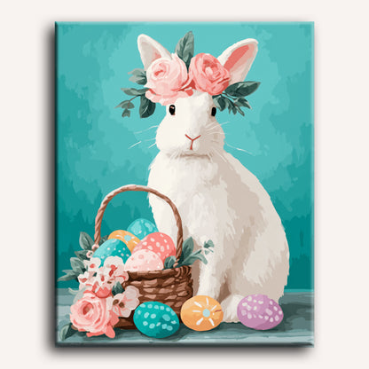Malen nach Zahlen - Eleganter Osterhase
