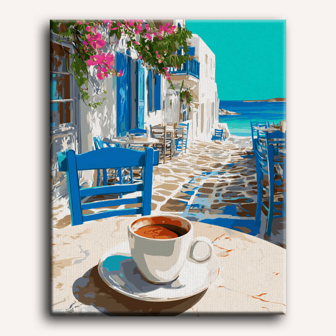 Malen nach Zahlen - Griechischer Kaffee