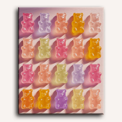Malen nach Zahlen - Gummibärchen