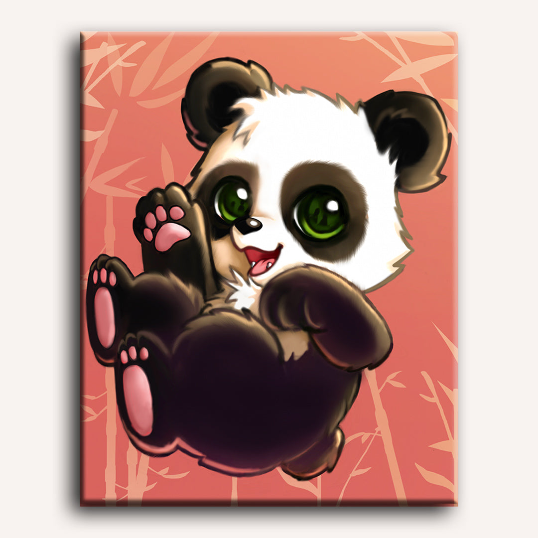 Malen nach Zahlen - Fröhlicher Riesenpanda - by Vink