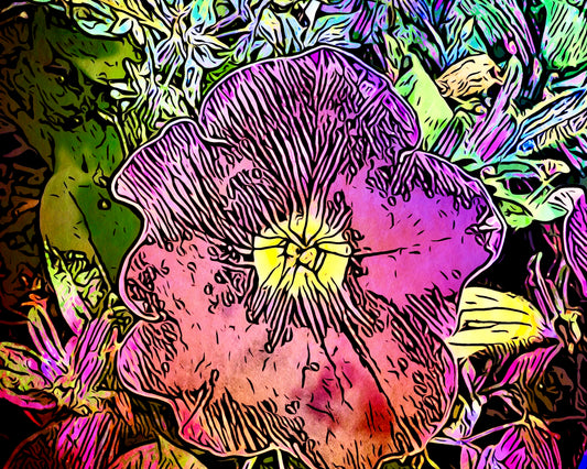 Malen nach Zahlen - Heckenwinde Blume by Zamart