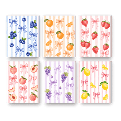 6 Mini-Gemälde | Fruchtiges Schleifen-Set - Malen nach Zahlen