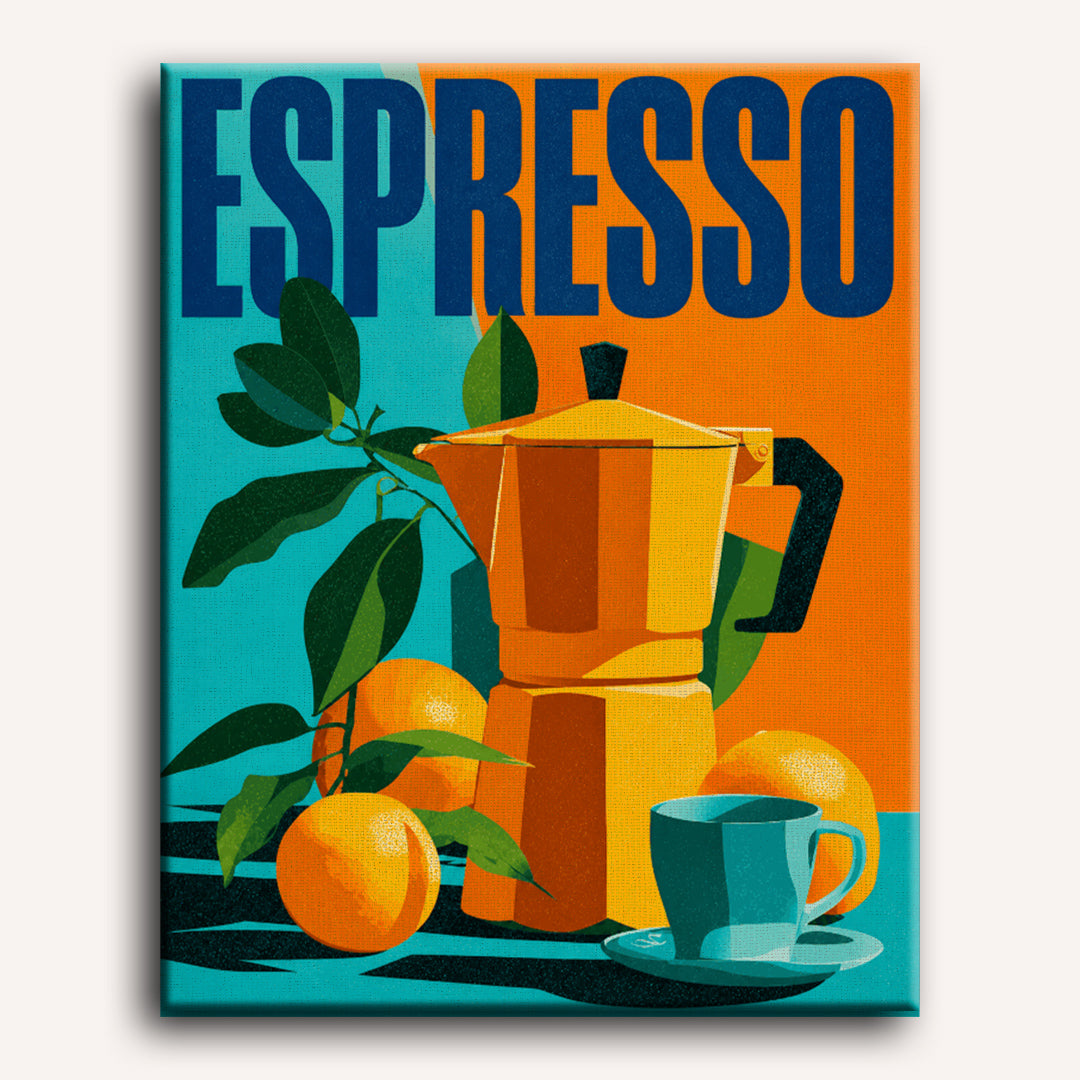 Malen nach Zahlen - Belebender Espresso