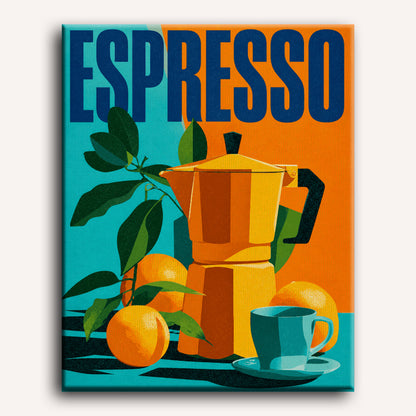Malen nach Zahlen - Belebender Espresso
