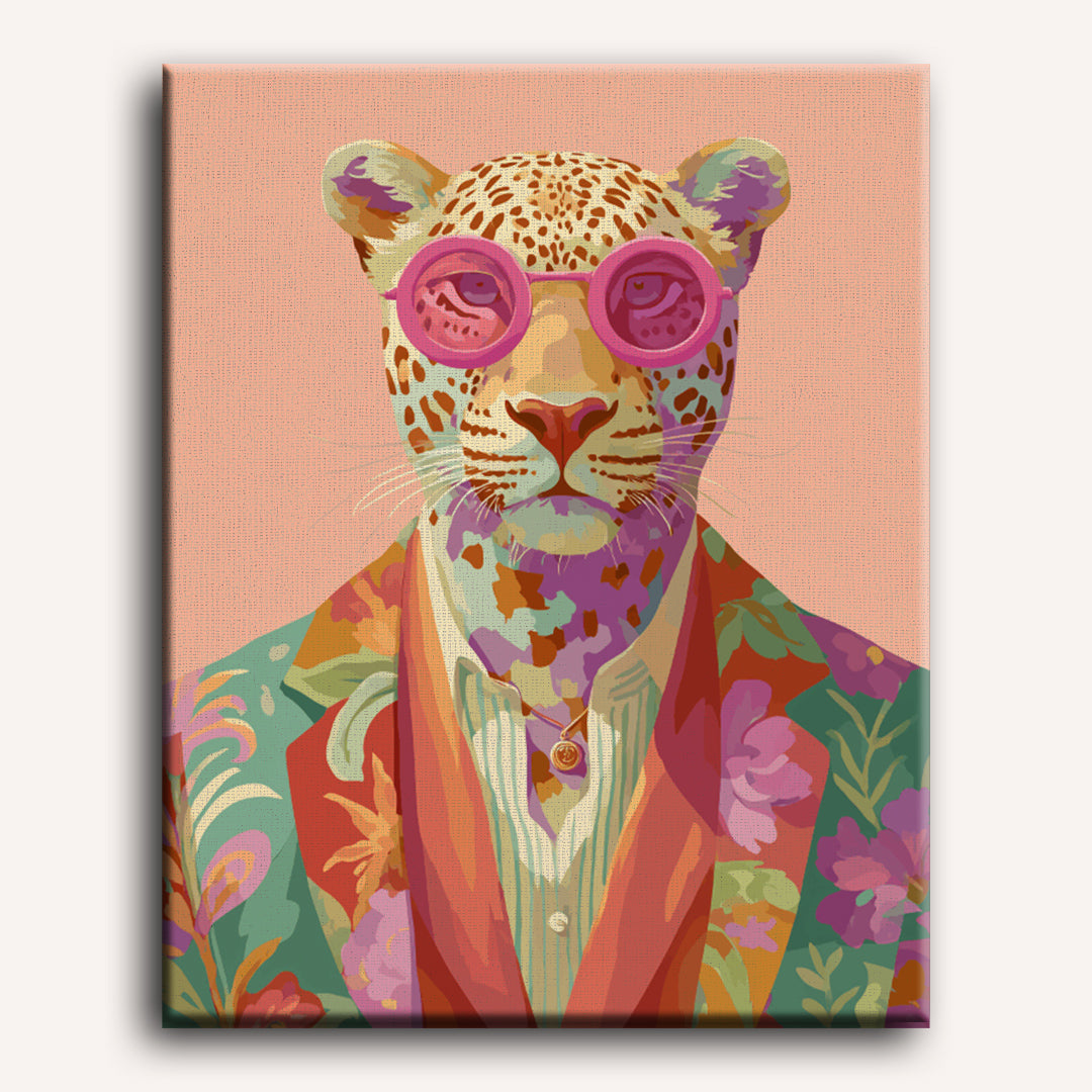 Malen nach Zahlen - Stilvoller Leopard