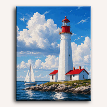 Malen nach Zahlen - Leuchtturm