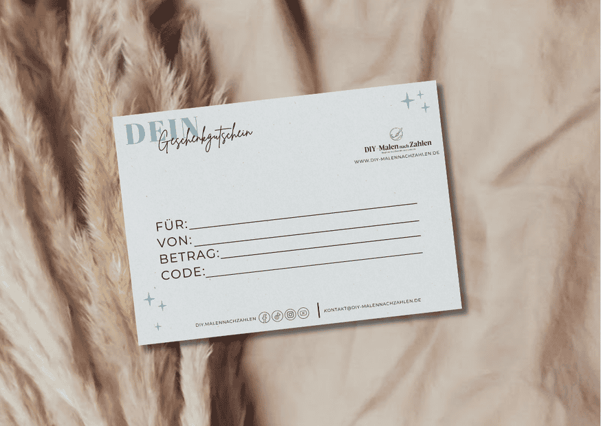 Malen nach Zahlen - Gutschein - Geschenkgutschein