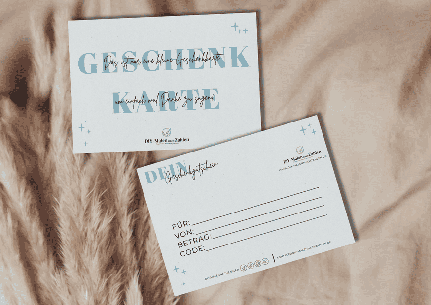 Malen nach Zahlen - Gutschein - Geschenkgutschein