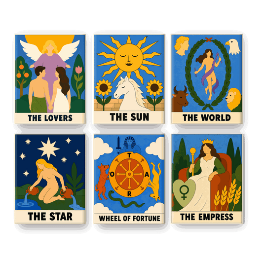 6 Mini-Gemälde | Tarot-Lesung Set - Malen nach Zahlen