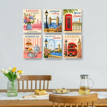 6 Mini-Gemälde | Take Me to London Set